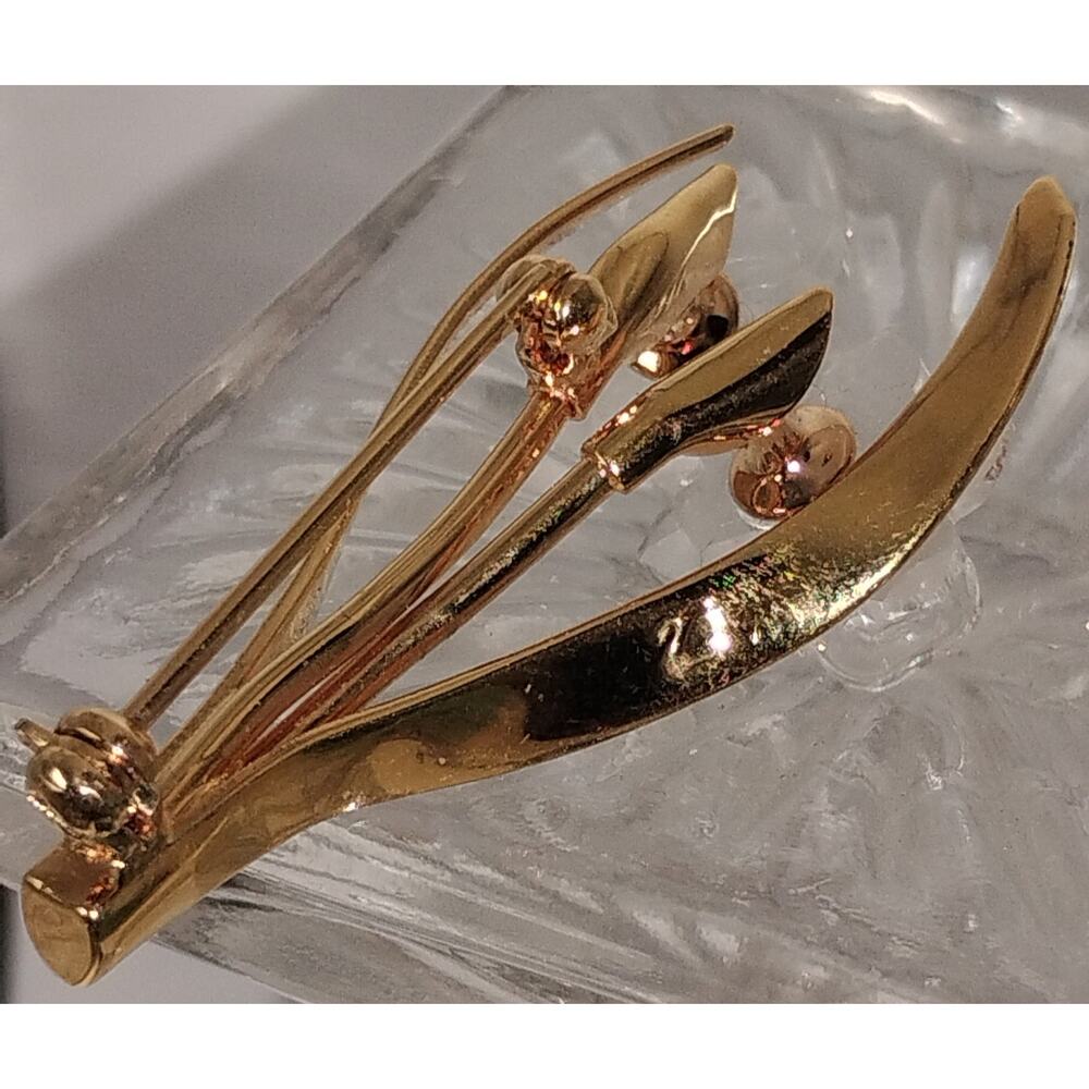 Vintage Swarovski Crystal Memories Daffodils Brooch w/ Original Box - Picture 3 of 4